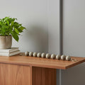 3" Beige Paper Sphere Tabletop Sculpture