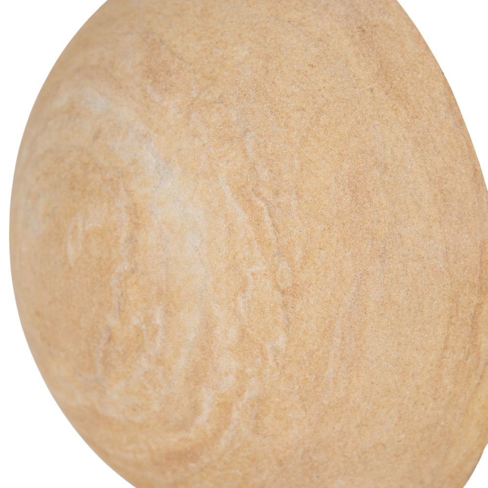 Set of Two Beige Stone Orb Decorative Bookends