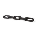 5" Black Solid Wood Tabletop Sculpture. Sculpture isolated on a plain white background, finished in black wood.