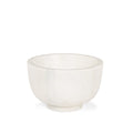 7" White Marble Round Decorative Bowl on a white background