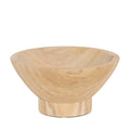 8" Beige Sandstone Round Pedestal Centerpiece Bowl on a white background