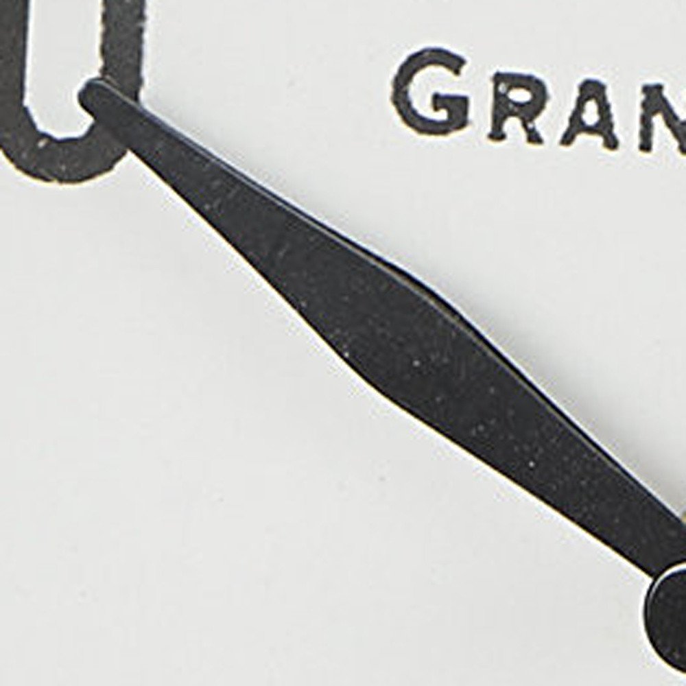9" White Iron Square Table Clock