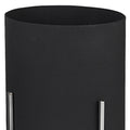 Set of Two Black Metal 20 Ounce Round Pot Planters - 24.5" H x 15" W x 15" D close-up detail