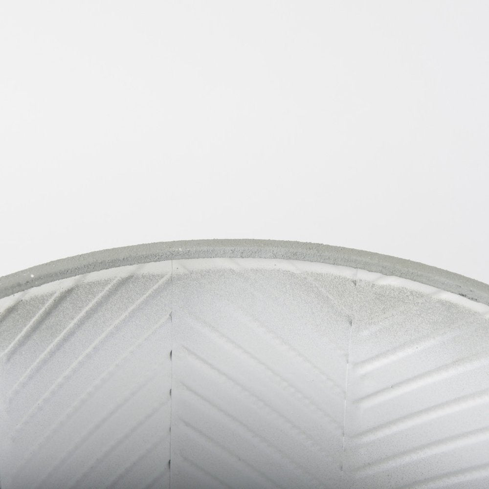 Set of Two Black And Green Metal 20 Ounce Round Elevated Planters on a white background
