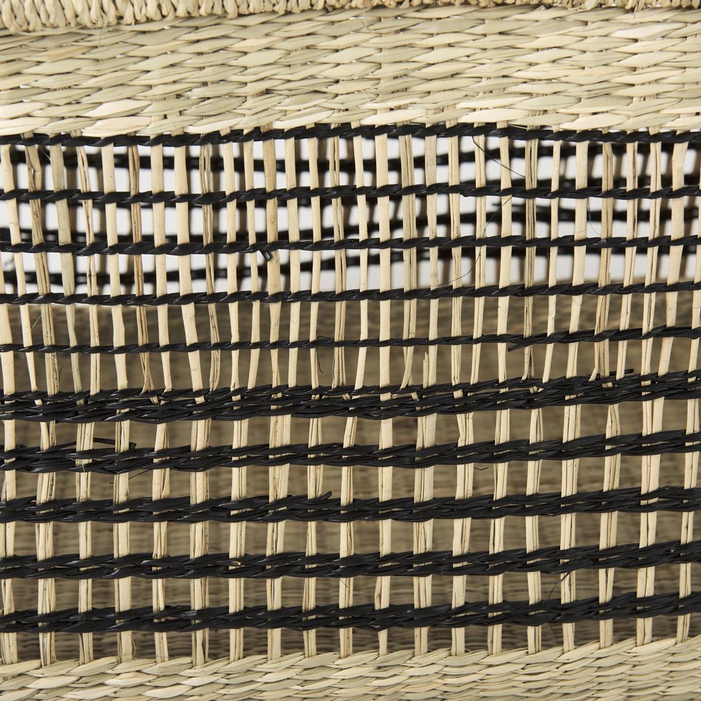 Set of Two Brown Nesting Water Hyacinth Basket in a home interior