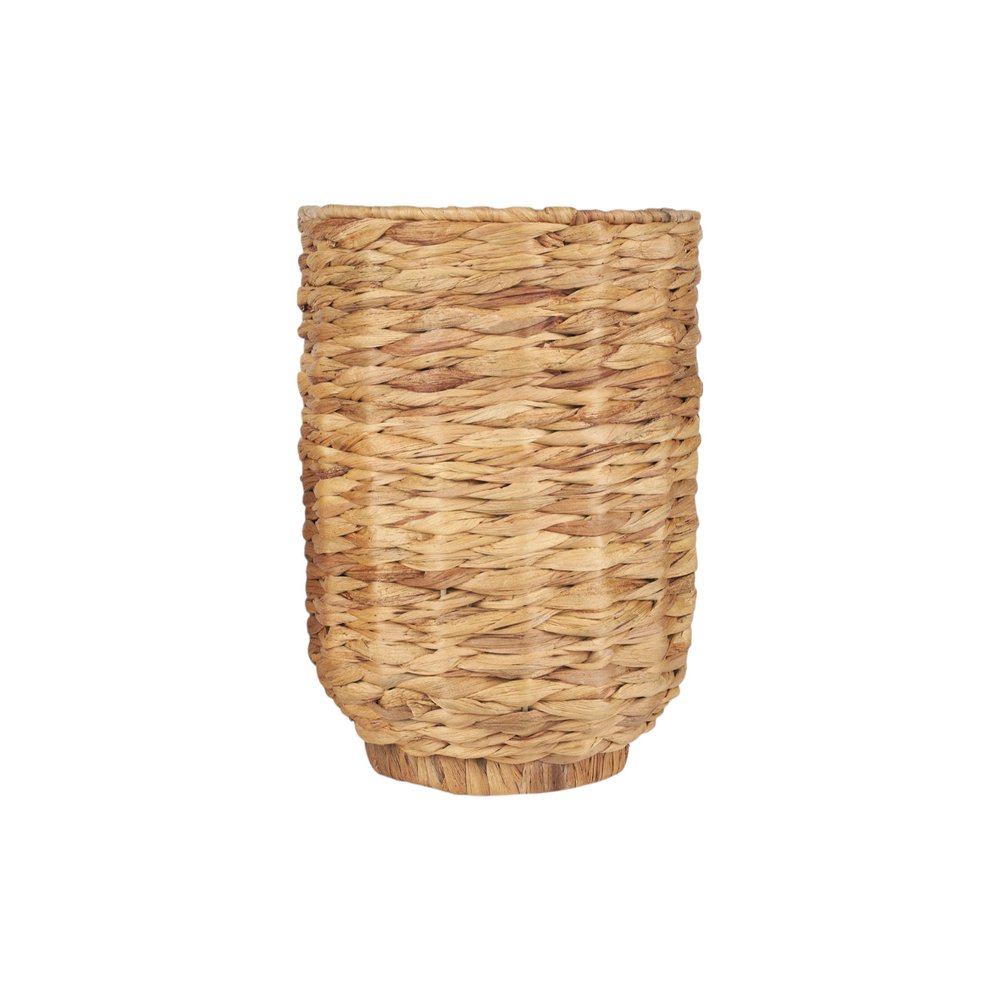 Set of Two Brown Nesting Water Hyacinth Basket With Lid