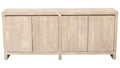 84" Ivory Distressed Reclaimed Wood Sideboard With Four Doors on a white background
