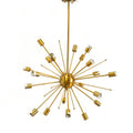 Gold Multi Light Metal Dimmable Chandelier on a white background