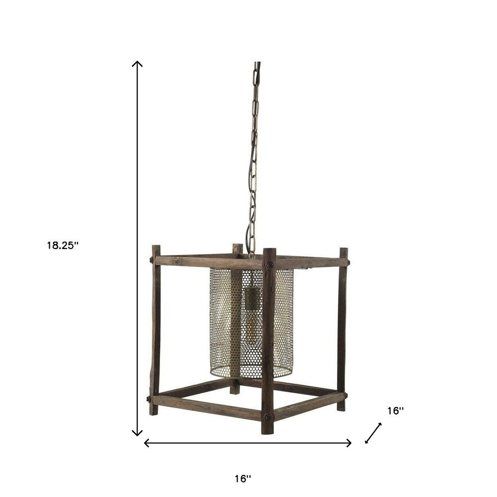 Gold Metal Single Dimmable Ceiling Light With Gold Shades