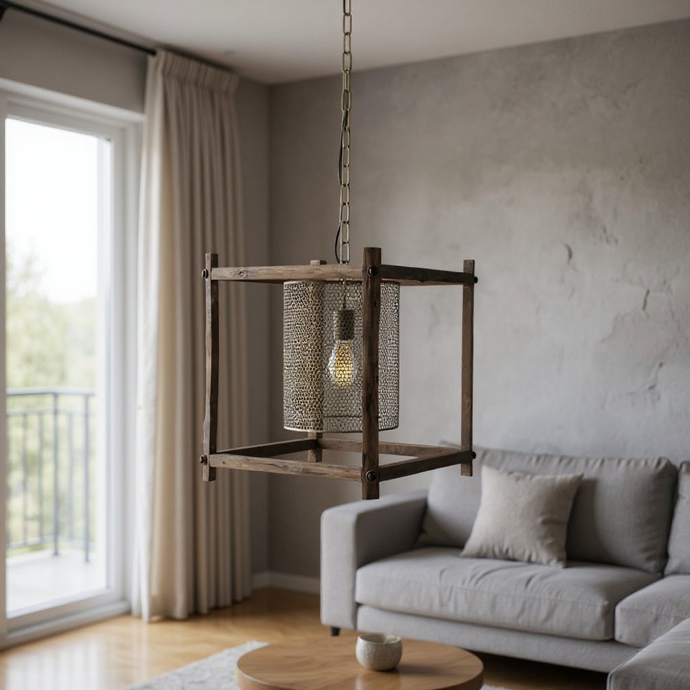 Gold Metal Single Dimmable Ceiling Light With Gold Shades