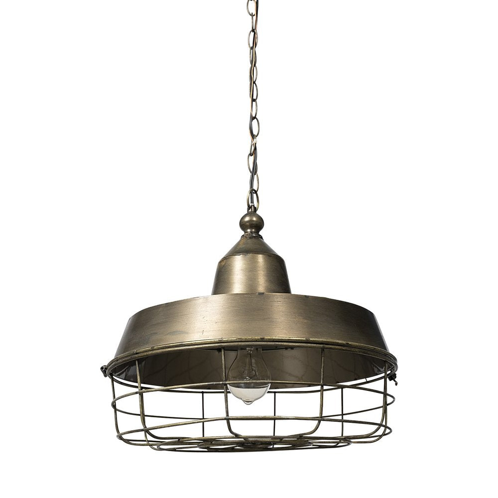 Gold Single Metal Dimmable Ceiling Light With Gold Shades on a white background