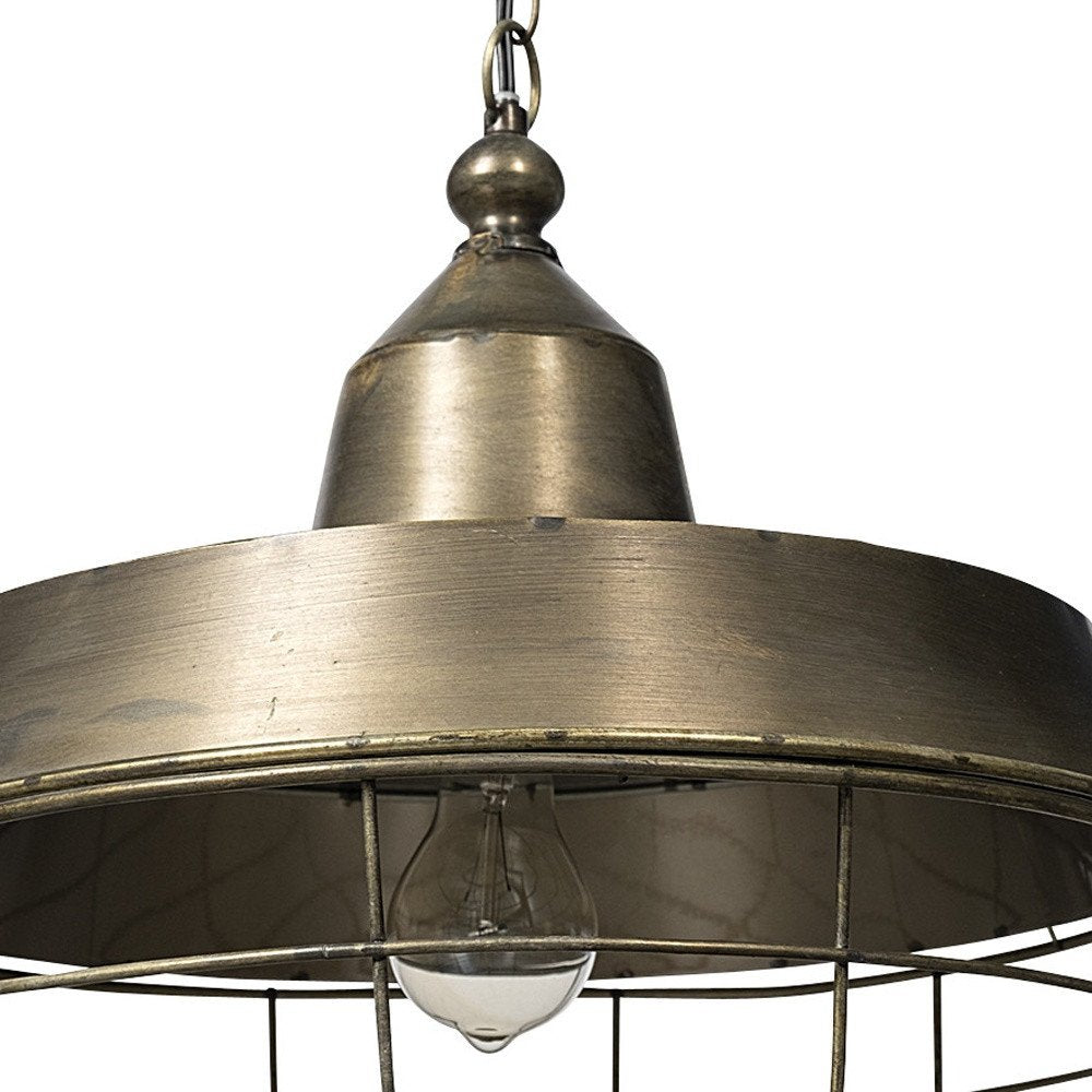 Gold Single Metal Dimmable Ceiling Light With Gold Shades on a white background