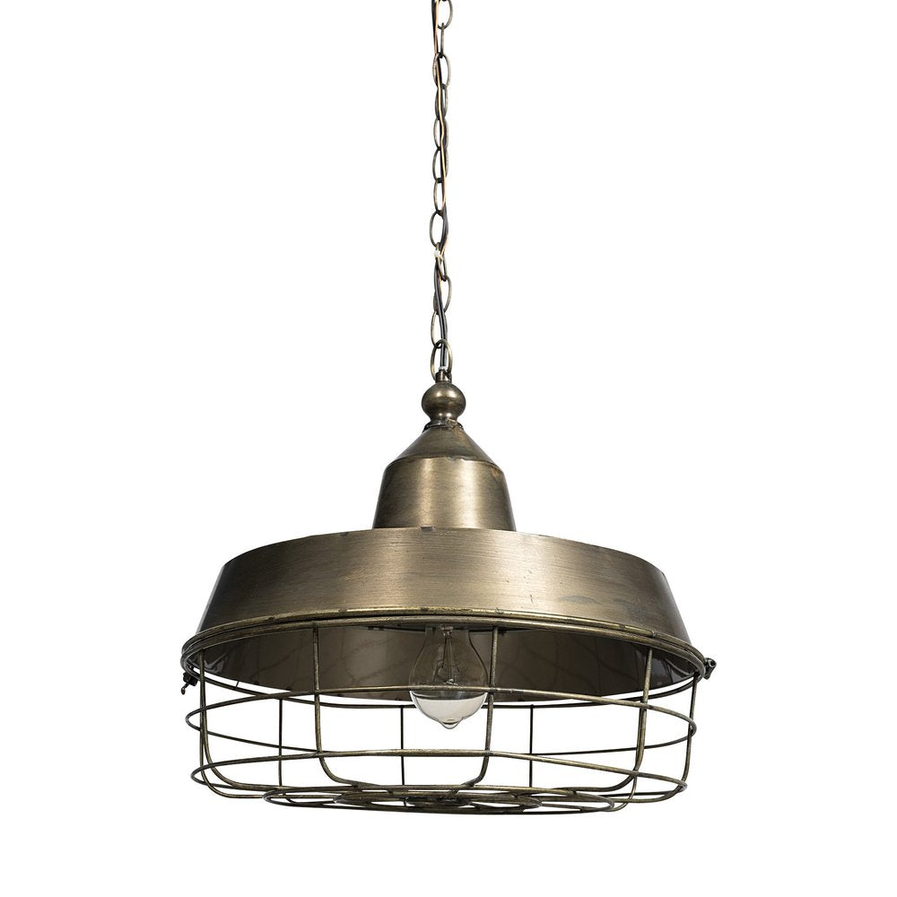Gold Single Metal Dimmable Ceiling Light With Gold Shades on a white background