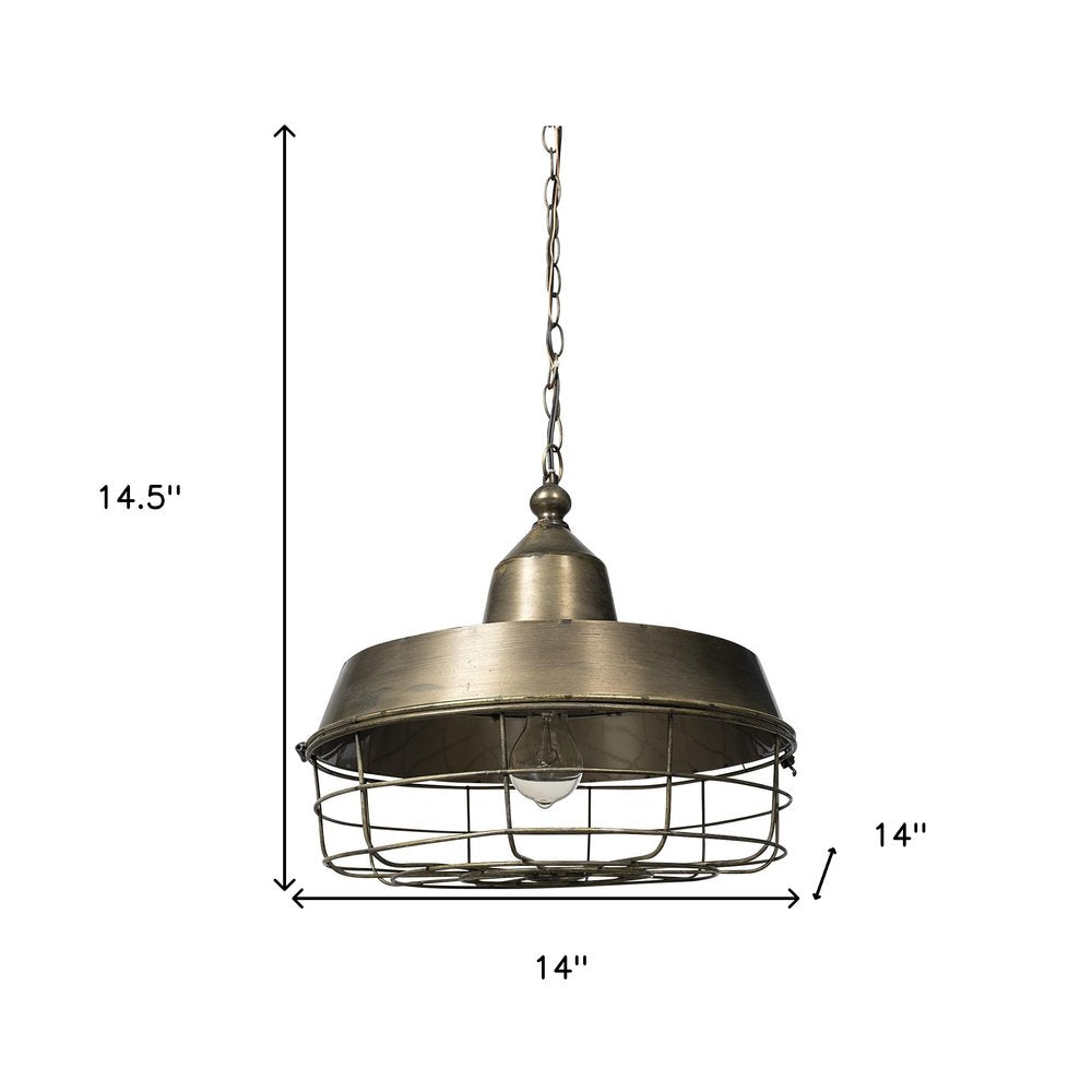 Gold Single Metal Dimmable Ceiling Light With Gold Shades on a white background