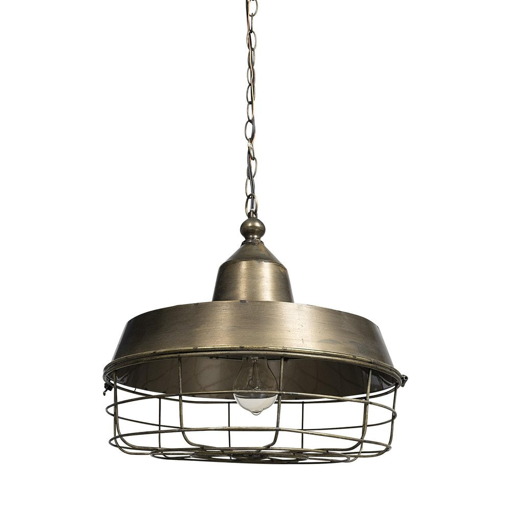 Gold Single Metal Dimmable Ceiling Light With Gold Shades on a white background