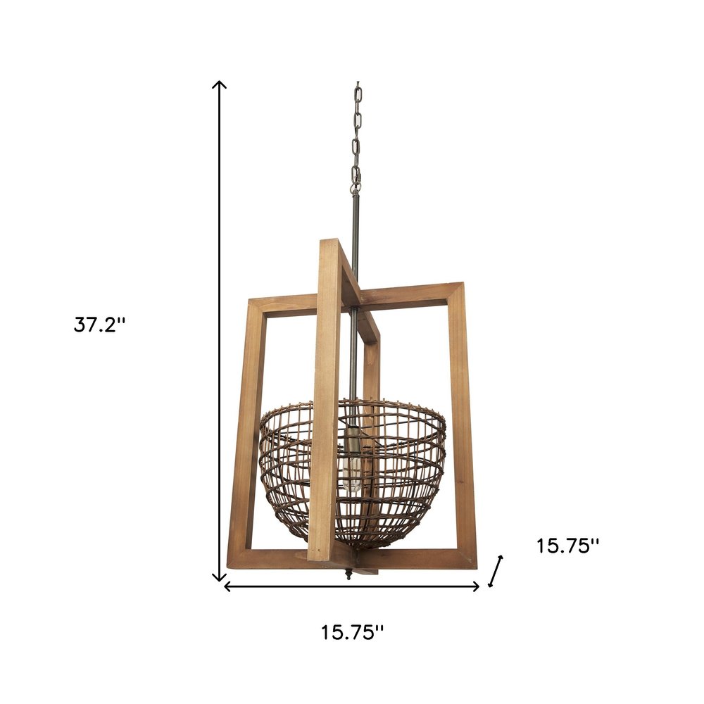 Brown Single Metal Dimmable Ceiling Light With Brown Shades on a white background