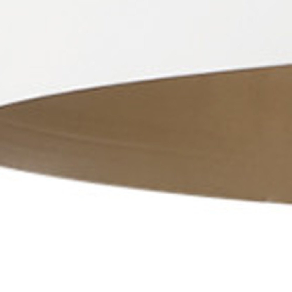White Single Metal Dimmable Ceiling Light With White Shades on a white background