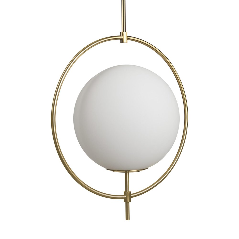 White Single Metal Dimmable Ceiling Light With White Shades on a white background