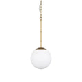 Gold And White Single Metal Dimmable Ceiling Light With White Shades