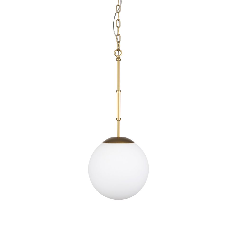 Gold And White Single Metal Dimmable Ceiling Light With White Shades
