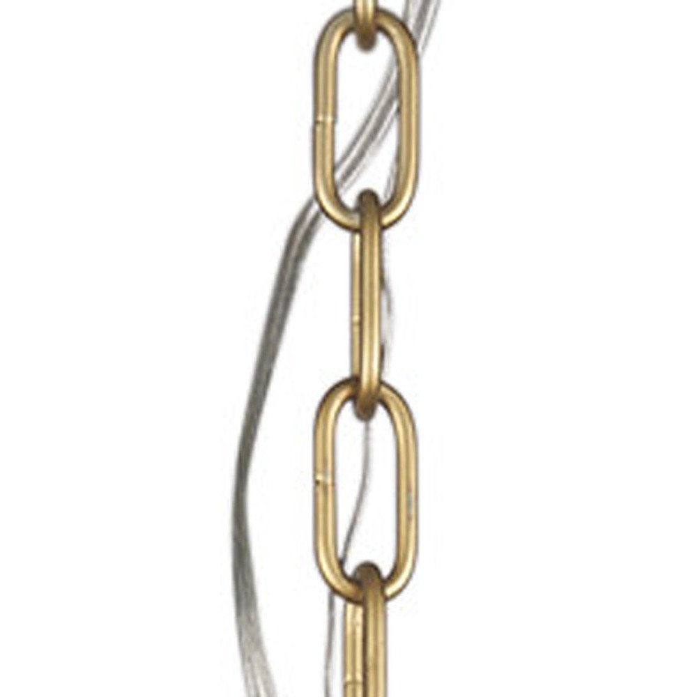 Gold And White Single Metal Dimmable Ceiling Light With White Shades