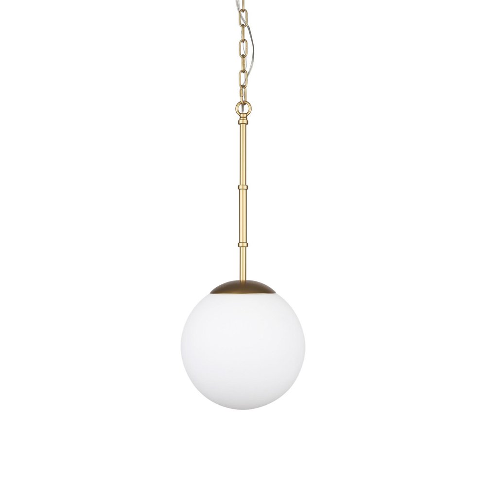 Gold And White Single Metal Dimmable Ceiling Light With White Shades on a white background