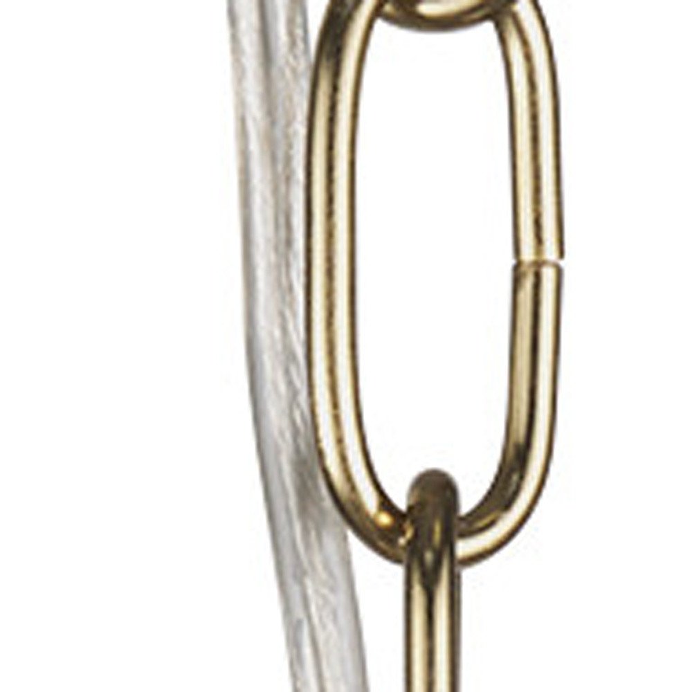 Clear And Gold Single Metal Dimmable Ceiling Light With Clear Shades