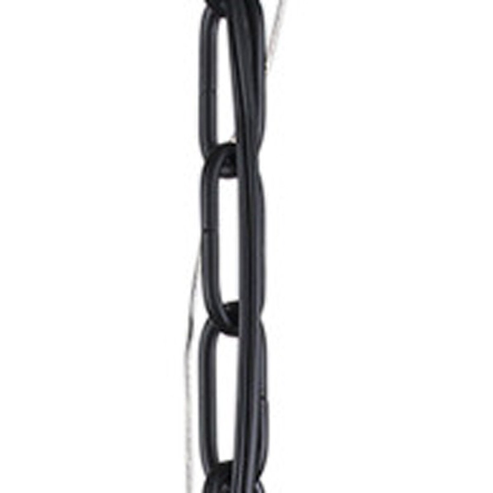 Black And White Single Metal Dimmable Ceiling Light With White Shades on a white background