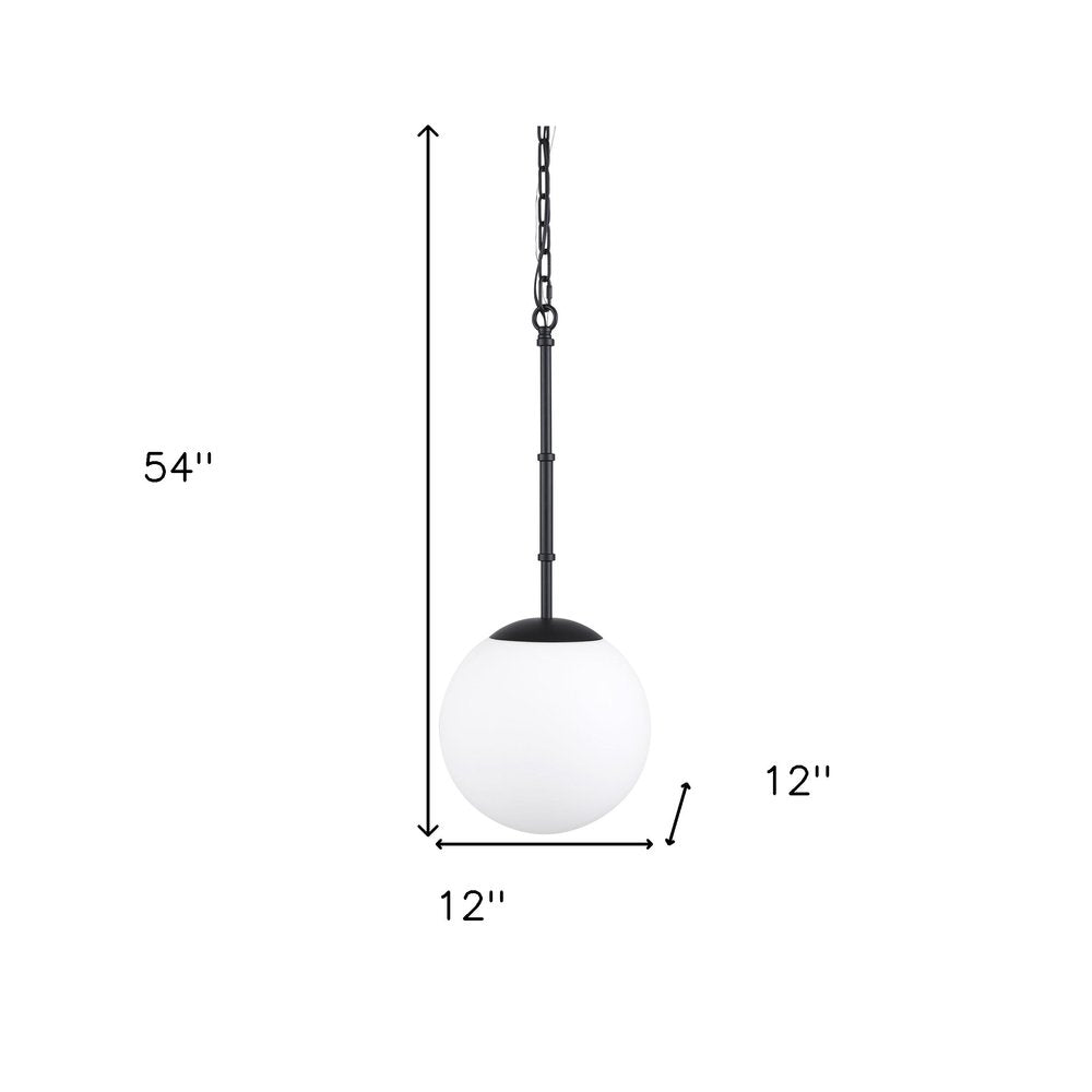 Black And White Single Metal Dimmable Ceiling Light With White Shades on a white background