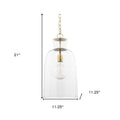 Clear Single Glass Dimmable Ceiling Light With Clear Shades on a white background