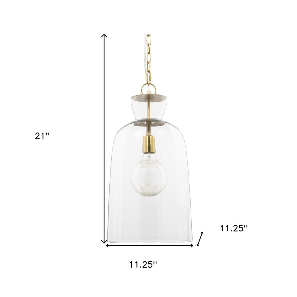 Clear Single Glass Dimmable Ceiling Light With Clear Shades on a white background