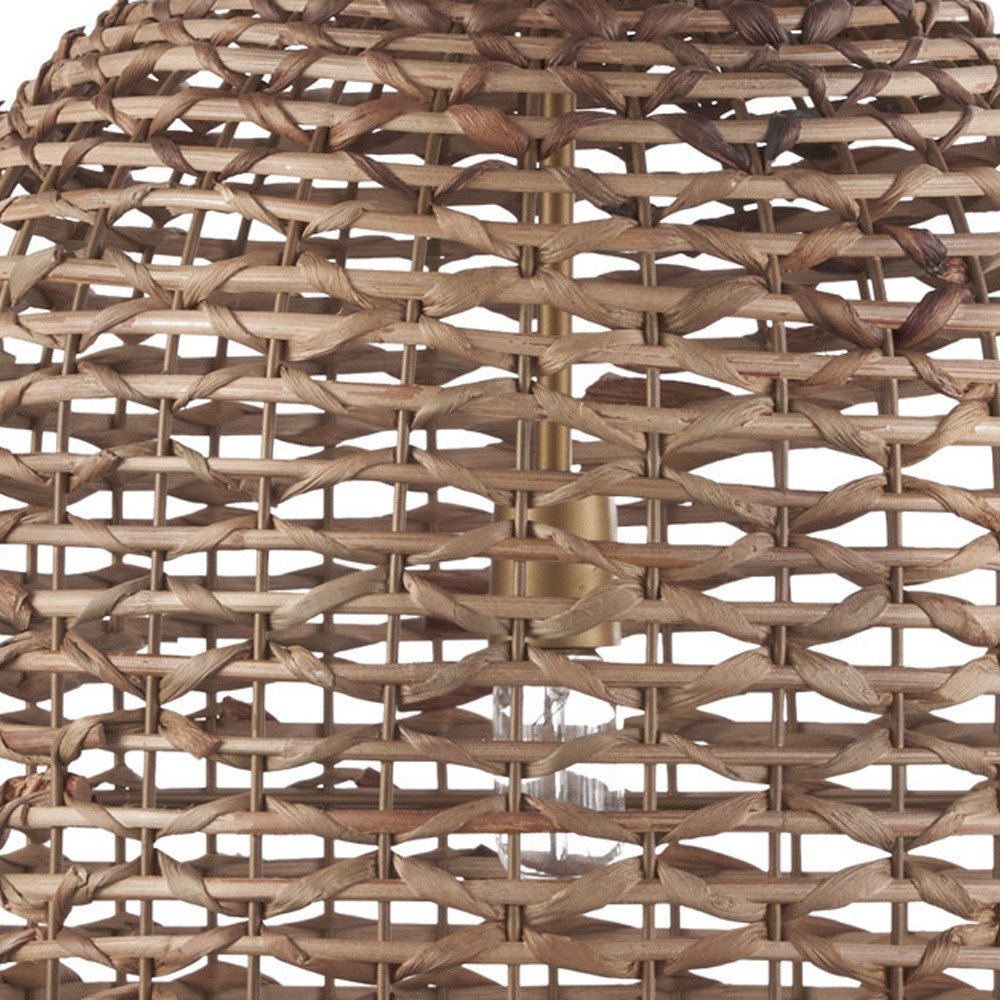 Brown Watergrass Rattan Dimmable Single Pendant Light
