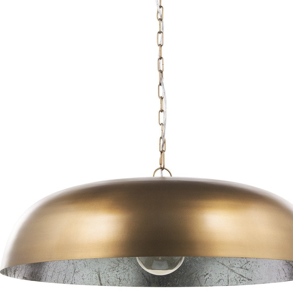 Gold Single Metal Dimmable Ceiling Light With Gold Shades on a white background