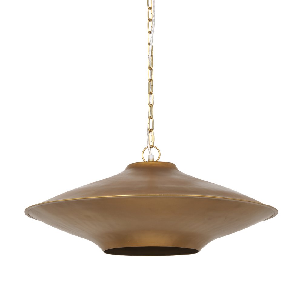 Gold Single Metal Dimmable Ceiling Light With Gold Shades on a white background