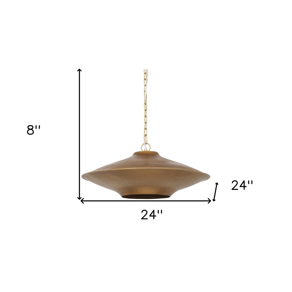 Gold Single Metal Dimmable Ceiling Light With Gold Shades on a white background