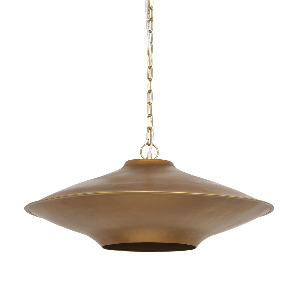 Gold Single Metal Dimmable Ceiling Light With Gold Shades on a white background