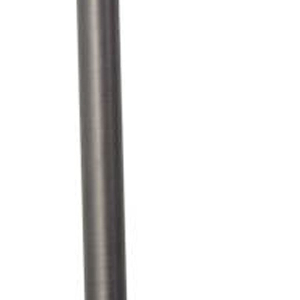 25" Gray Round Bedside Lamp With Drum Shade. Lamp isolated on a plain white background, showing its gray color.