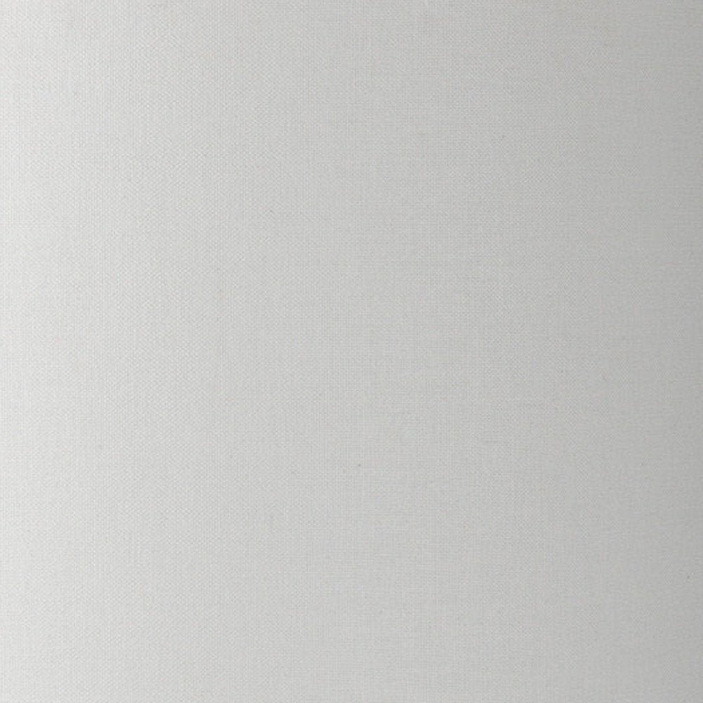 31" White Round Bedside Lamp With Drum Shade. Lamp isolated on a plain white background, showing its white color.