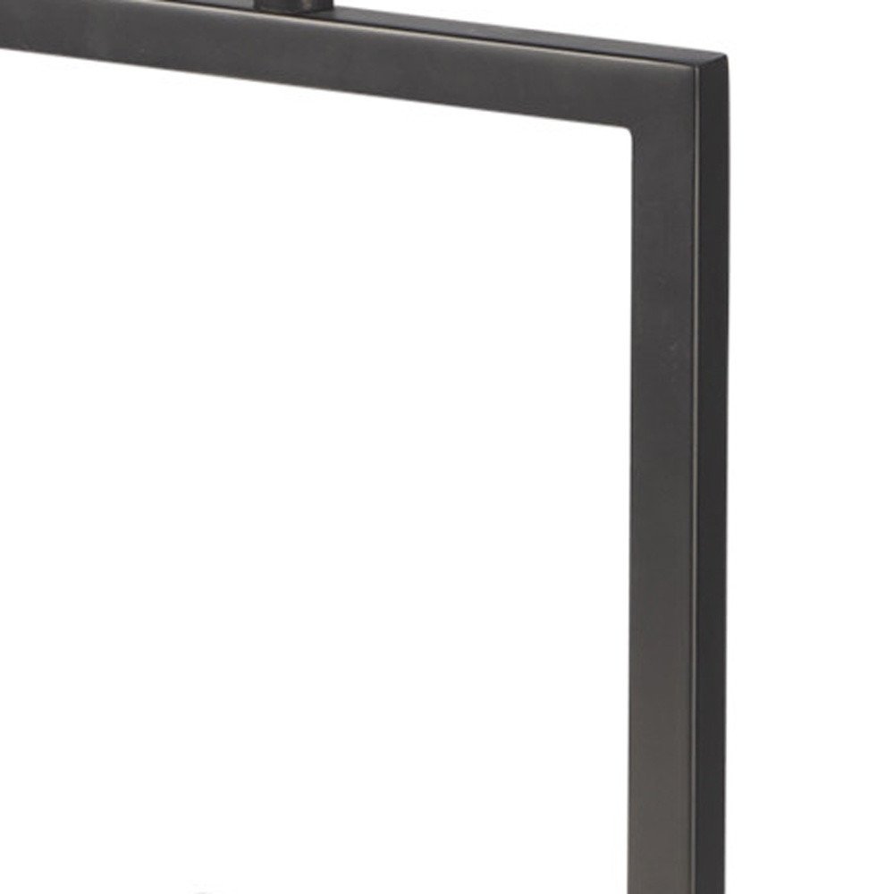26" Gray Square Bedside Lamp With Shade. Lamp isolated on a plain white background, in a gray finish.