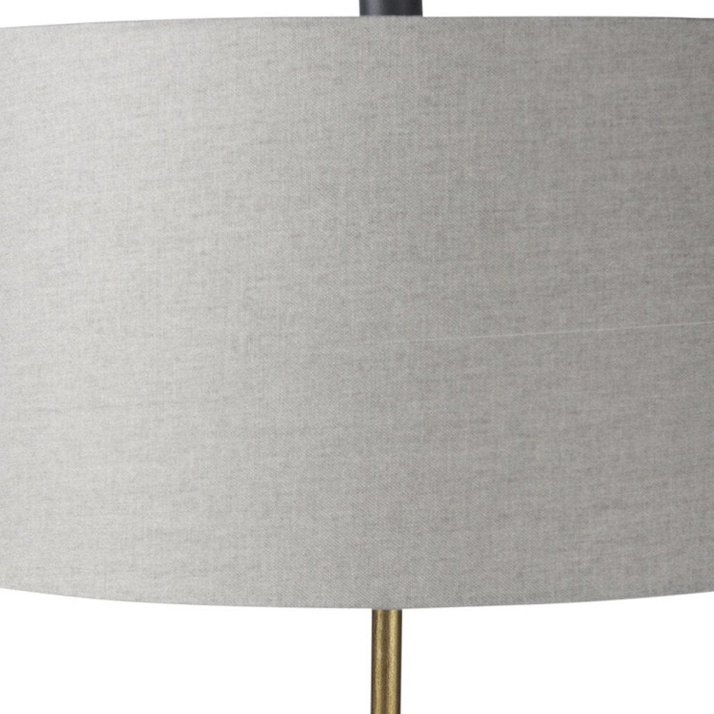 29" Navy Blue Round Bedside Lamp With Drum Shade detail shot of the surface finish.