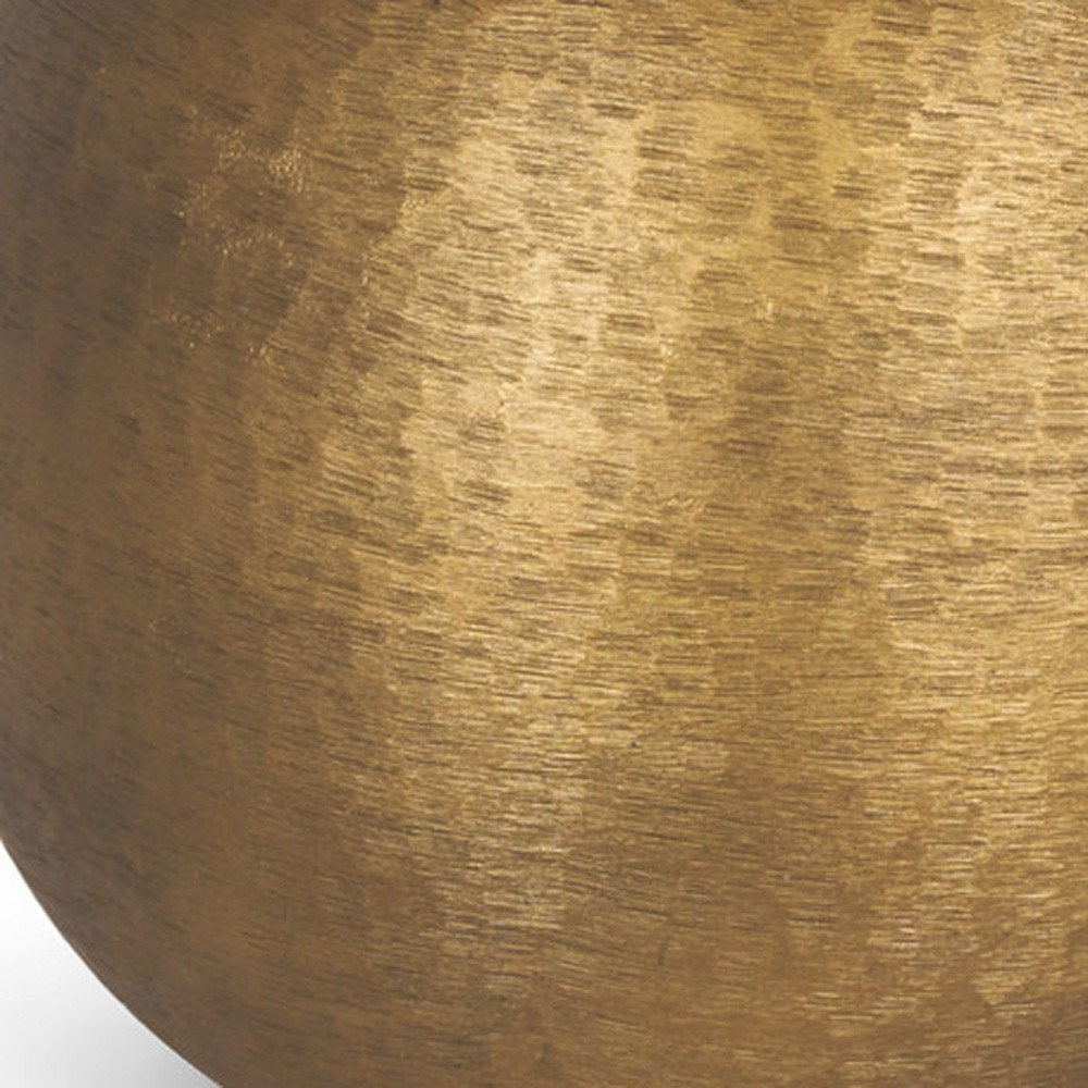 24" Gold Round Bedside Lamp With Empire Shade. Lamp in gold.