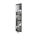 47" Black Metal and Fabric Wallchiere Sconce