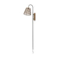16" Brown And Black And Brown Metal Wallchiere Sconce. Wall light isolated on a plain white background, showing a brown metal surface.