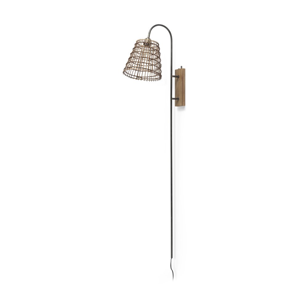 16" Brown And Black And Brown Metal Wallchiere Sconce
