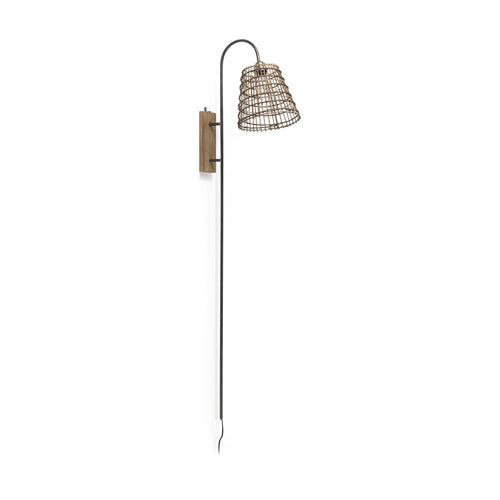 16" Brown And Black And Brown Metal Wallchiere Sconce