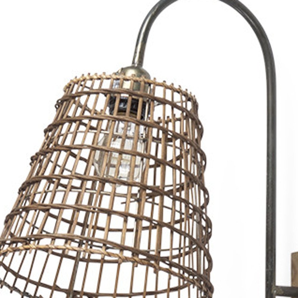 16" Brown And Black And Brown Metal Wallchiere Sconce