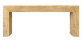 72" Natural Solid Wood Distressed Frame Console Table on a white background
