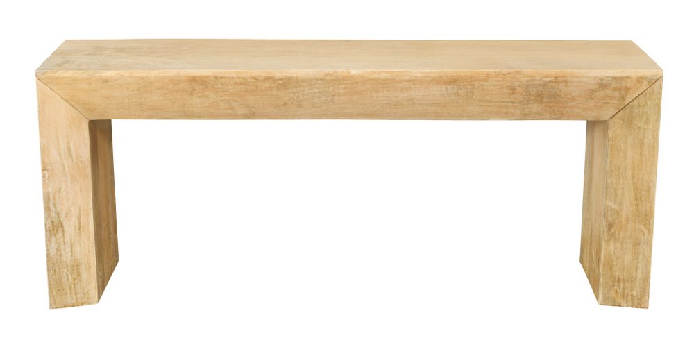 72" Natural Solid Wood Distressed Frame Console Table
