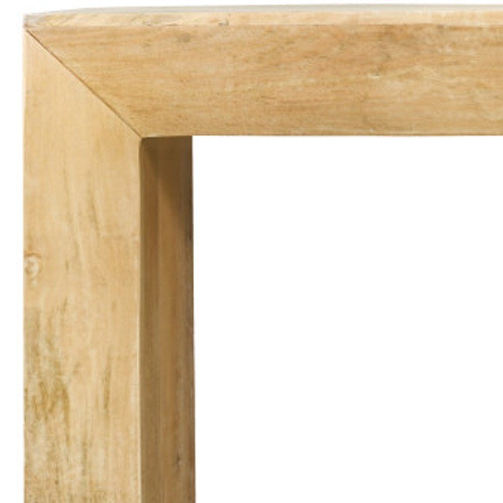 72" Natural Solid Wood Distressed Frame Console Table on a white background
