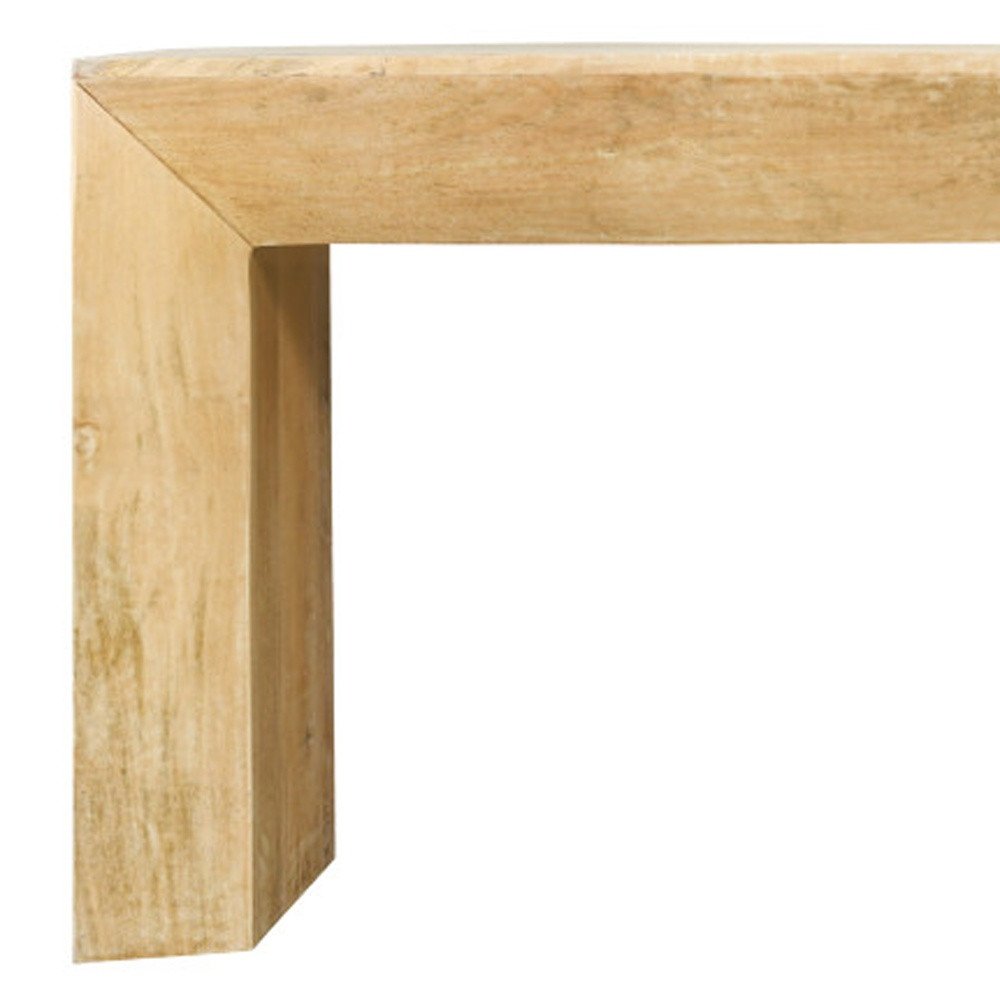 72" Natural Solid Wood Distressed Frame Console Table